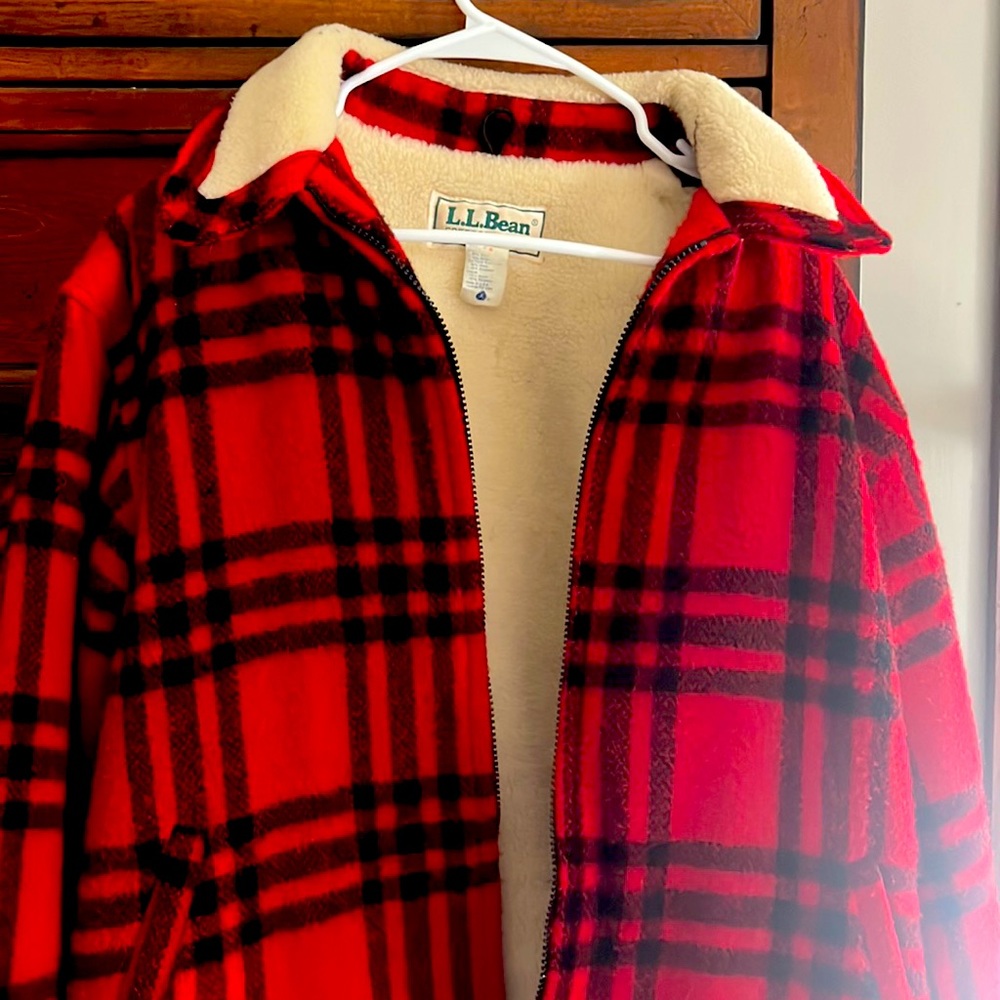 LL Bean Sherpa Wool Coat/ Vintage